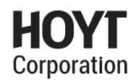 Logo of Hoyt Corporation with bold black text.