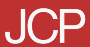 Partial red background with white letters.