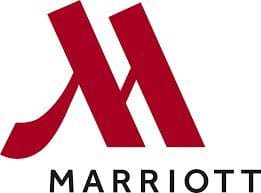 Marriott logo with red 'M' and black text.