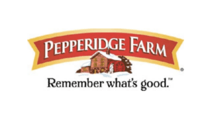 Pepperidge Farm logo with a nostalgic tagline.