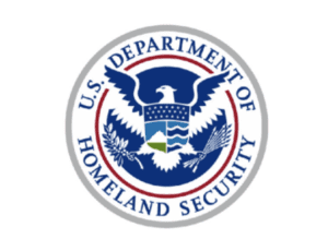 Round DHS emblem with eagle and shield